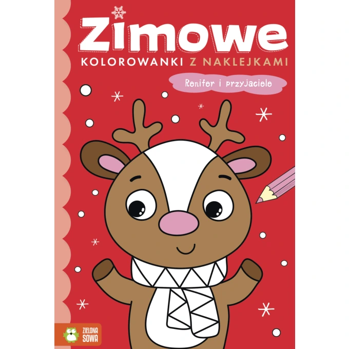 Zimowe kolorowanki z naklejkami. Renifer i przyjaciele 1-3 lat